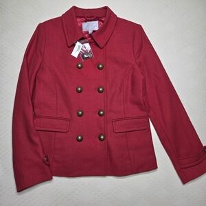 Old Navy Red Button Up Jacket Size- Medium NWT